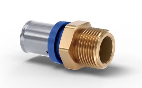 Brass press reducer male thread